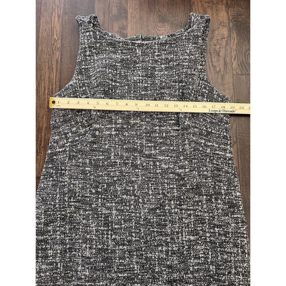 MM.‎ Lafleur Grey Tweed Woven Twist Accent Fitted Dress SZ +1 XL Boss Office - Picture 7 of 10